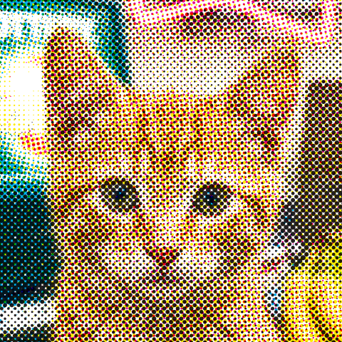 CMYK halftone example
